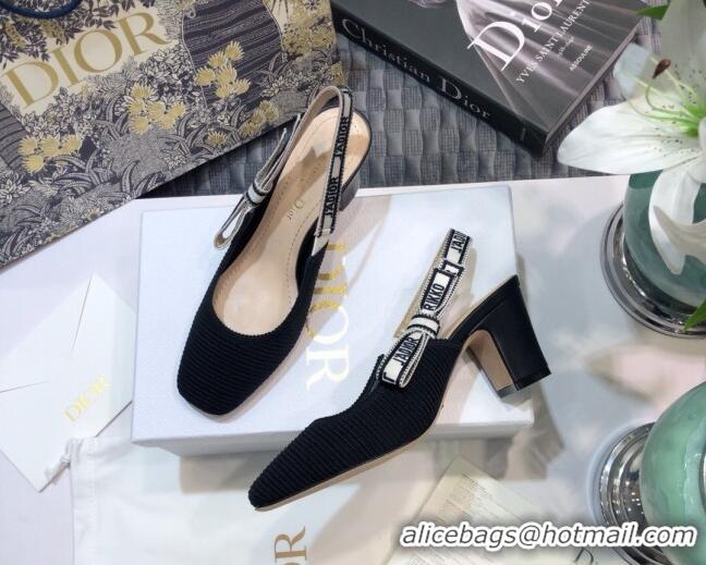 Good Product Dior J'Adior x Moi Slingback Pumps in Black Technical Fabric 012730