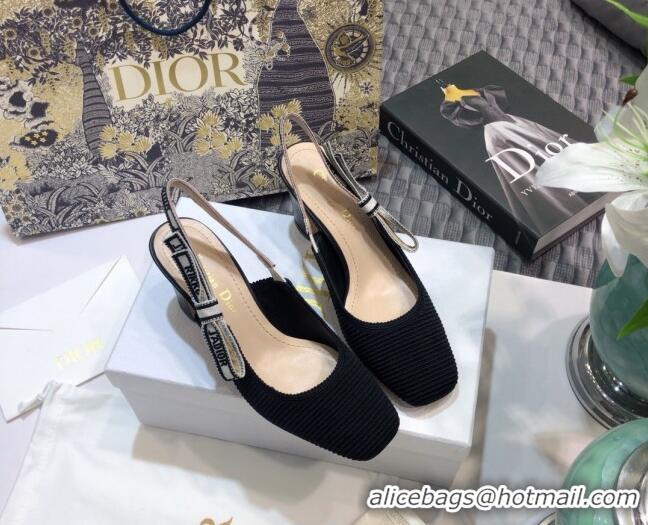 Good Product Dior J'Adior x Moi Slingback Pumps in Black Technical Fabric 012730