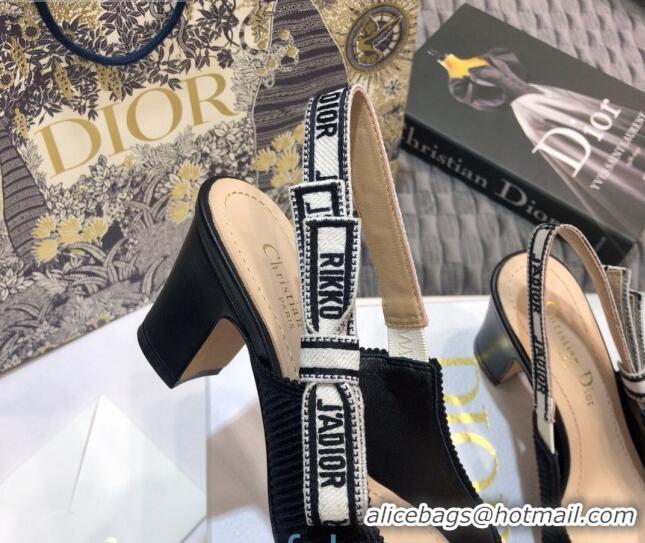 Good Product Dior J'Adior x Moi Slingback Pumps in Black Technical Fabric 012730