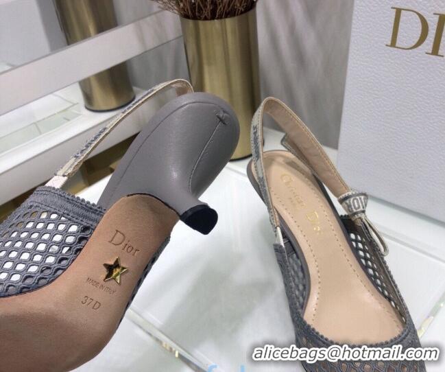 Low Price Dior J'Adior Slingback Pumps 6.5cm in Grey Mesh Embroidery 022514