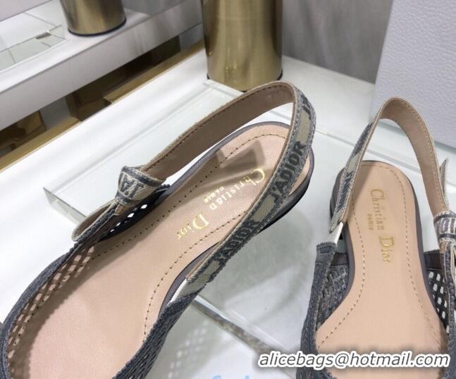 Best Price Dior J'Adior Slingback Ballerina Flat in Grey Mesh Embroidery 022515