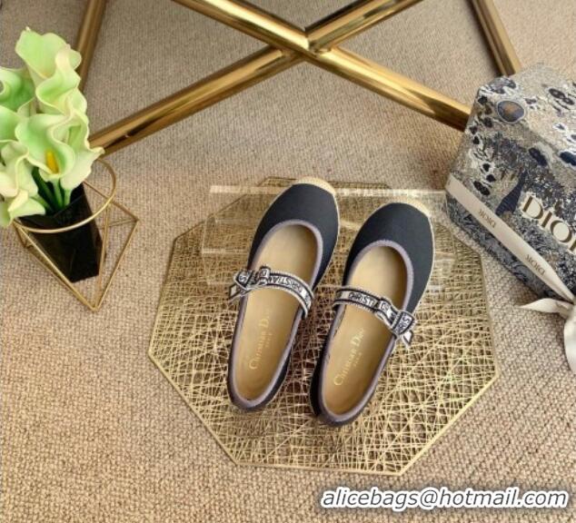 Best Design Dior J'Adior Espadrilles in Grey Cotton Ribbon with Bow 022605