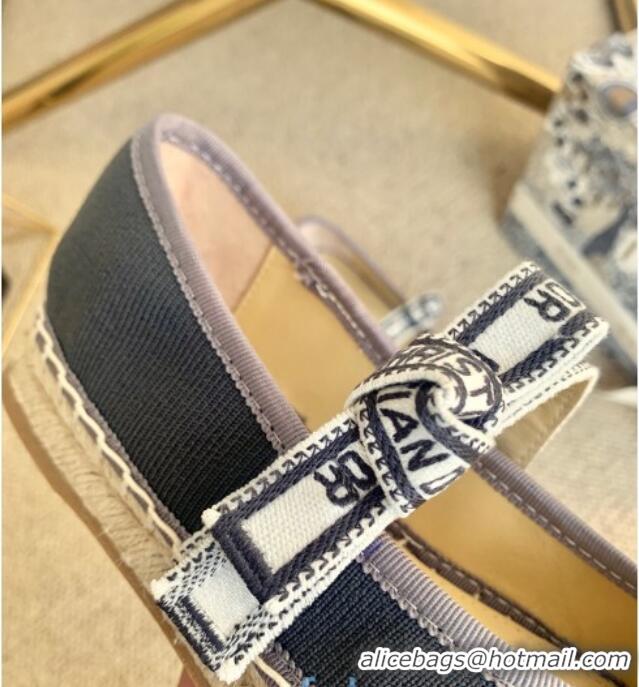 Best Design Dior J'Adior Espadrilles in Grey Cotton Ribbon with Bow 022605