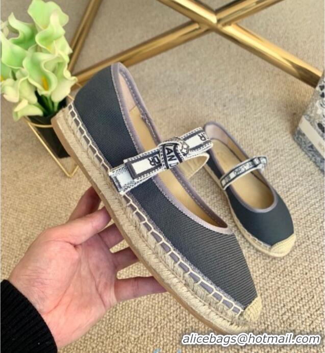 Best Design Dior J'Adior Espadrilles in Grey Cotton Ribbon with Bow 022605