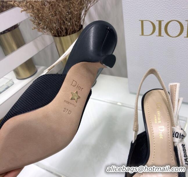 Best Price Dior J'Adior Slingback Pump With 6.5cm Heel in Black Technical Fabric 022682