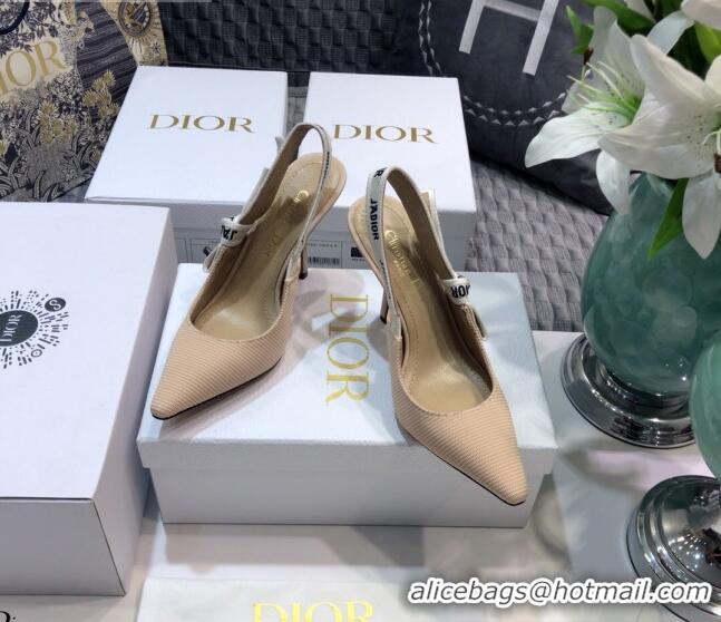 Good Product Dior J'Adior Slingback Pump With 9.5cm Heel in Beige Technical Fabric 022684