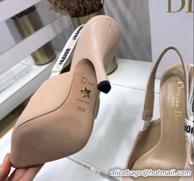 Good Product Dior J'Adior Slingback Pump With 9.5cm Heel in Beige Technical Fabric 022684