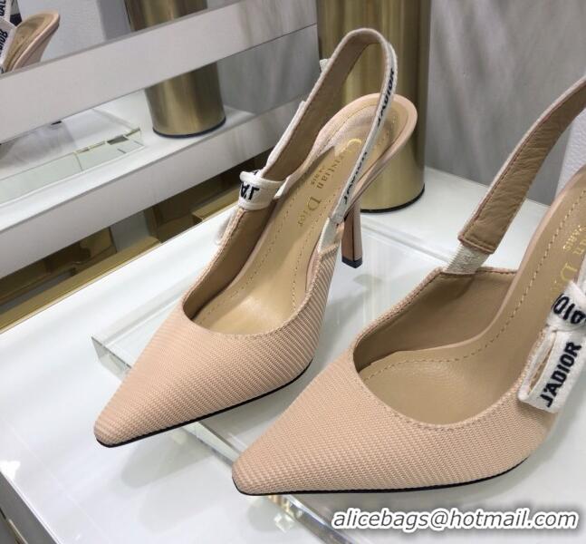 Good Product Dior J'Adior Slingback Pump With 9.5cm Heel in Beige Technical Fabric 022684