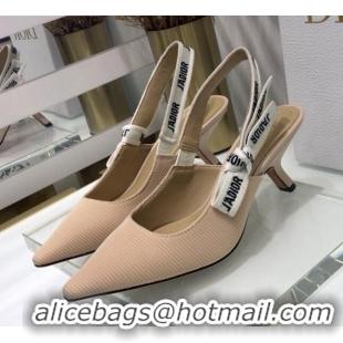 New Style Dior J'Adior Slingback Pump With 6.5cm Heel in Beige Technical Fabric 022684