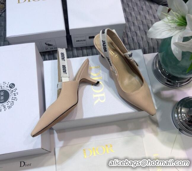 New Style Dior J'Adior Slingback Pump With 6.5cm Heel in Beige Technical Fabric 022684