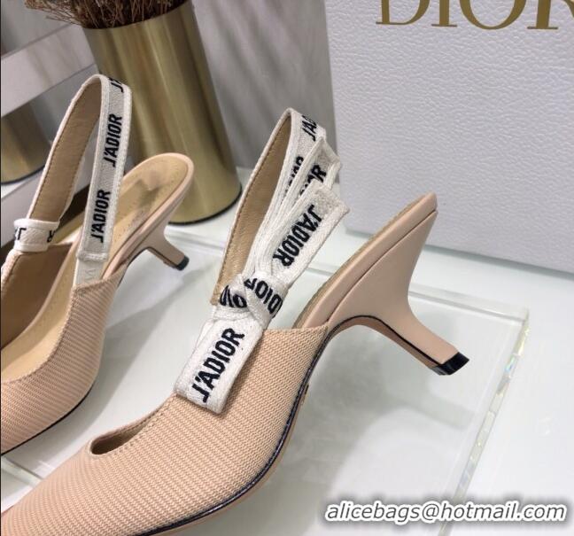 New Style Dior J'Adior Slingback Pump With 6.5cm Heel in Beige Technical Fabric 022684