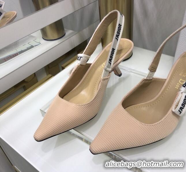 New Style Dior J'Adior Slingback Pump With 6.5cm Heel in Beige Technical Fabric 022684