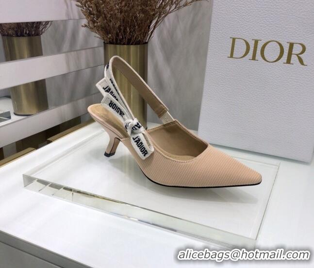 New Style Dior J'Adior Slingback Pump With 6.5cm Heel in Beige Technical Fabric 022684