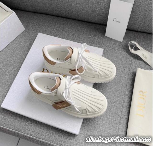 Super Quality Dior DIOR-ID Sneakers in White and Nude Calfskin 031102