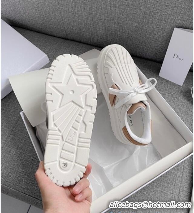 Super Quality Dior DIOR-ID Sneakers in White and Nude Calfskin 031102