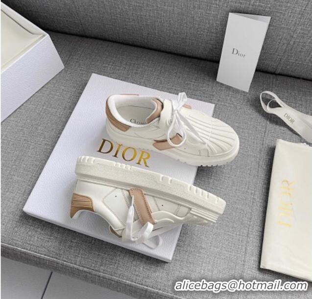 Super Quality Dior DIOR-ID Sneakers in White and Nude Calfskin 031102