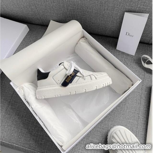 Top Quality Dior DIOR-ID Sneakers in White and Black Calfskin 031104