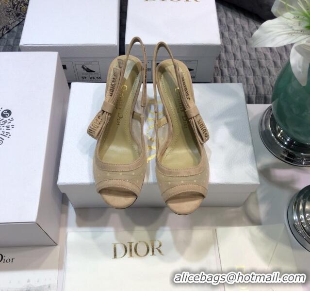 Good Product Dior J'Adior Slingback Pumps 6.5cm in Nude Potted Mesh 031140