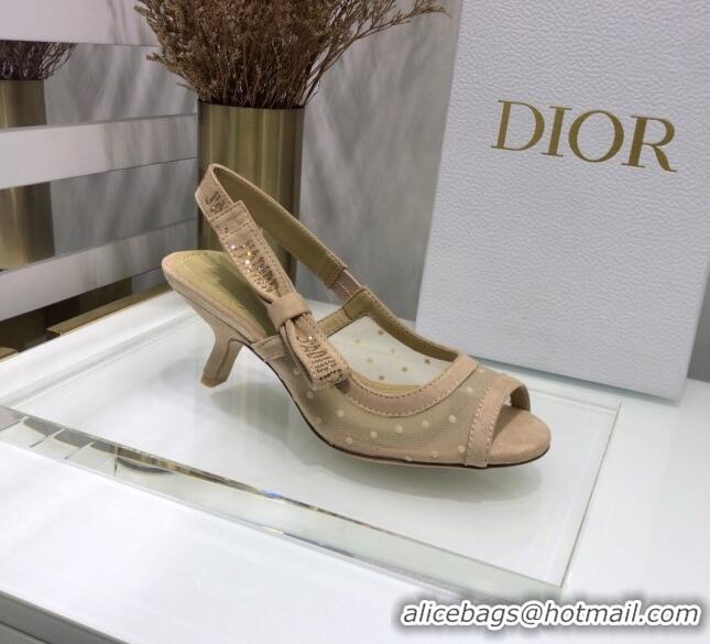 Good Product Dior J'Adior Slingback Pumps 6.5cm in Nude Potted Mesh 031140