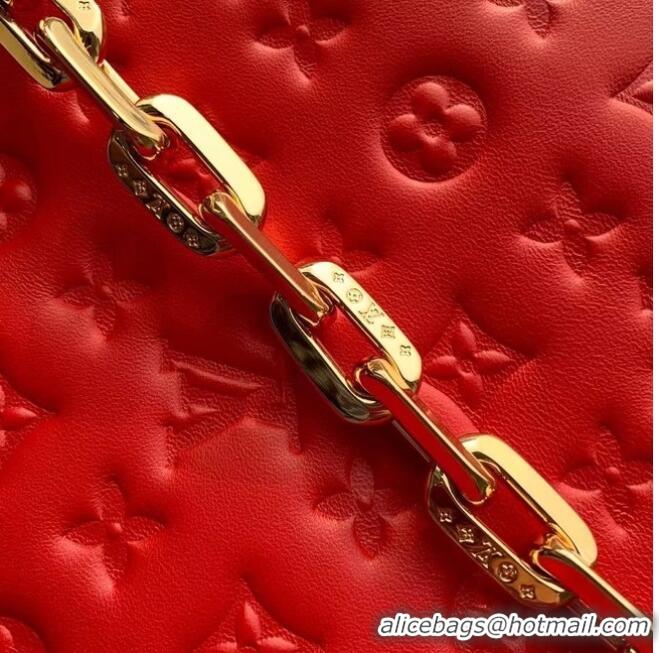 Reasonable Price Louis Vuitton Monogram Empreinte COUSSIN PM M57793 Red