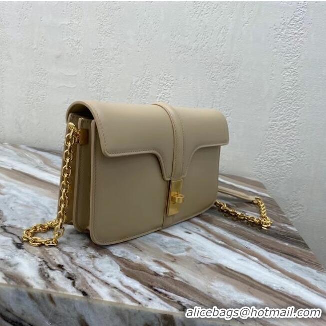 Original Cheap Celine TRIOMPHE SHOULDER BAG IN SHINY CALFSKIN 194023 Cream