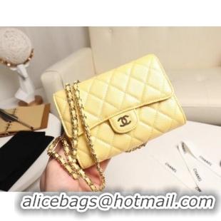 Chanel mini flap bag Grained Calfskin A84512 Yellow