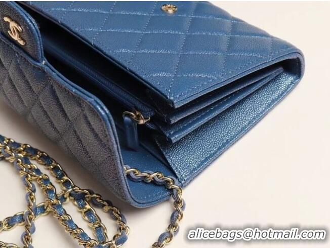 Promotional Chanel mini flap bag Grained Calfskin A84512 blue