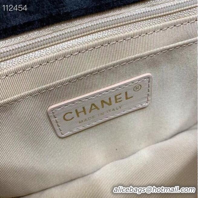 Popular Style Chanel mini flap bag with Velvet Strass & Gold-Tone Metal AS1786 black