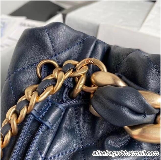 Top Design Chanel mini Lambskin tote AS2390 Navy Blue