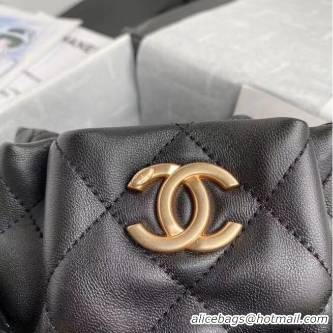 Buy Inexpensive Chanel Mini Lambskin Tote Bag AS2390 Black