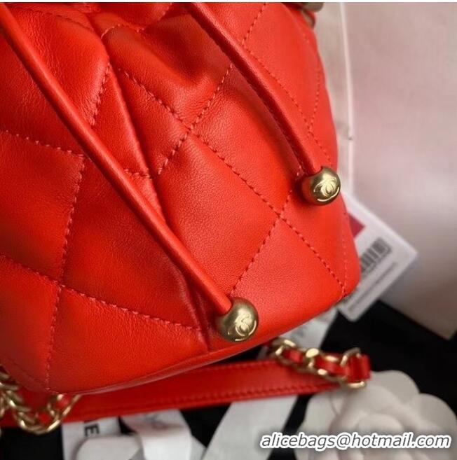 Luxury Classic Chanel Mini Lambskin Tote Bag AS2390 Red