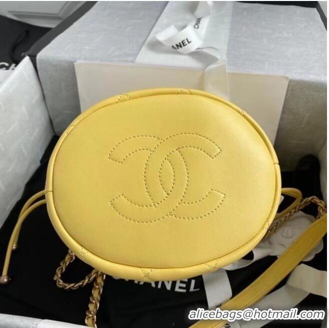 Best Price Chanel Mini Lambskin Tote Bag AS2390 Yellow