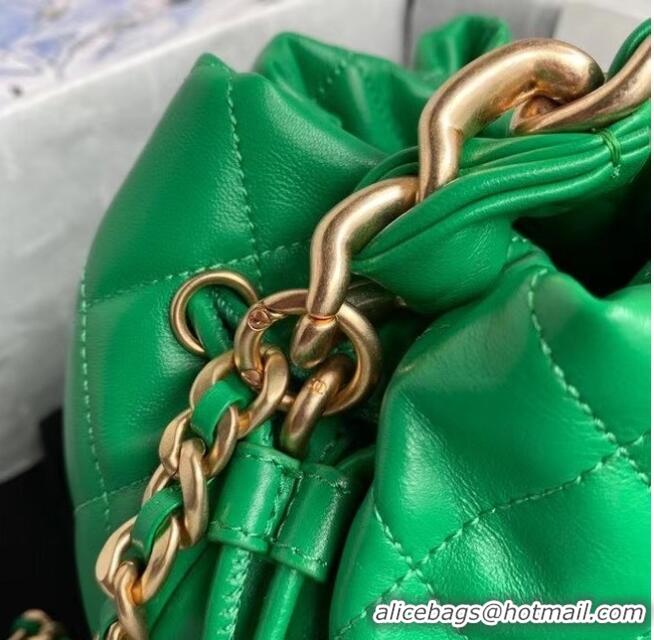 Shop Promotional Chanel Mini Lambskin Tote Bag AS2390 Green