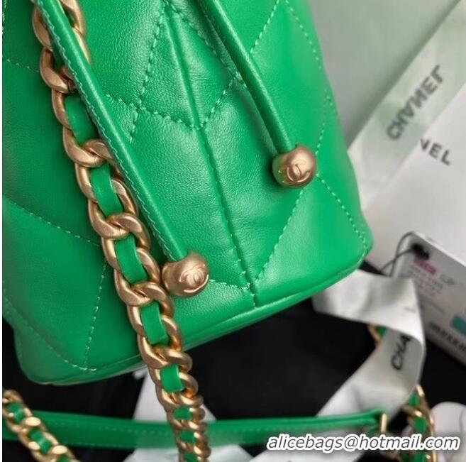 Shop Promotional Chanel Mini Lambskin Tote Bag AS2390 Green