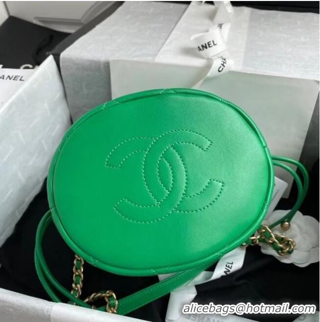 Shop Promotional Chanel Mini Lambskin Tote Bag AS2390 Green