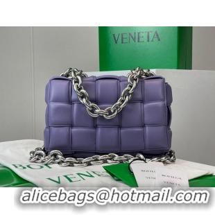 Discount Design Bottega Veneta THE CHAIN CASSETTE Expedited Delivery 631421 purple & Hardware Silver finish