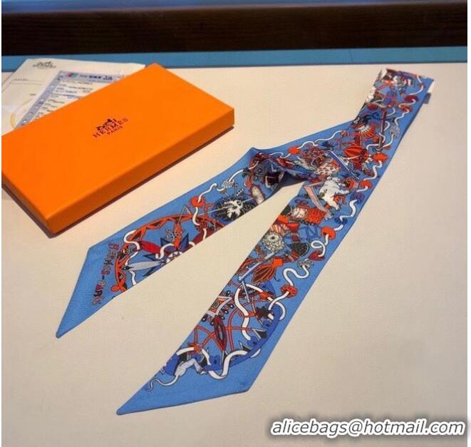 Famous Brand Hermes Twilly Small silk scarf H06372