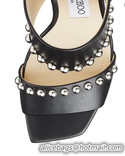 Top Grade JIMMY CHOO Nappa Leather Sandals With Studded Details JC8520 Black 2021 