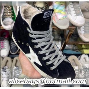 Discount Golden Goose Francy Sneakers GB0361 With Shearling and White Star