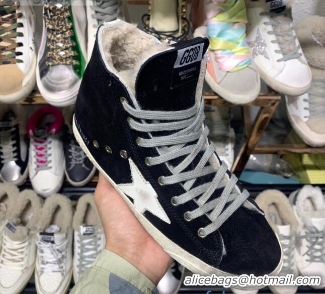 Discount Golden Goose Francy Sneakers GB0361 With Shearling and White Star