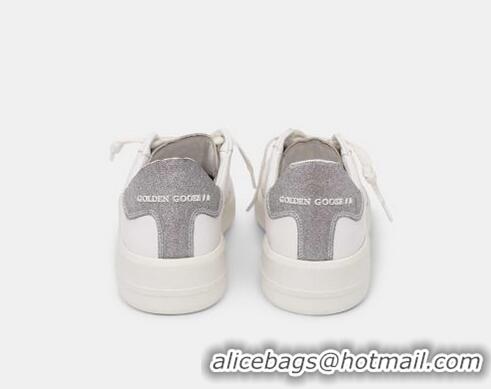 Promotional Golden Goose GGDB Purestar Sneakers With glittery Silver Heel Tab GB0374