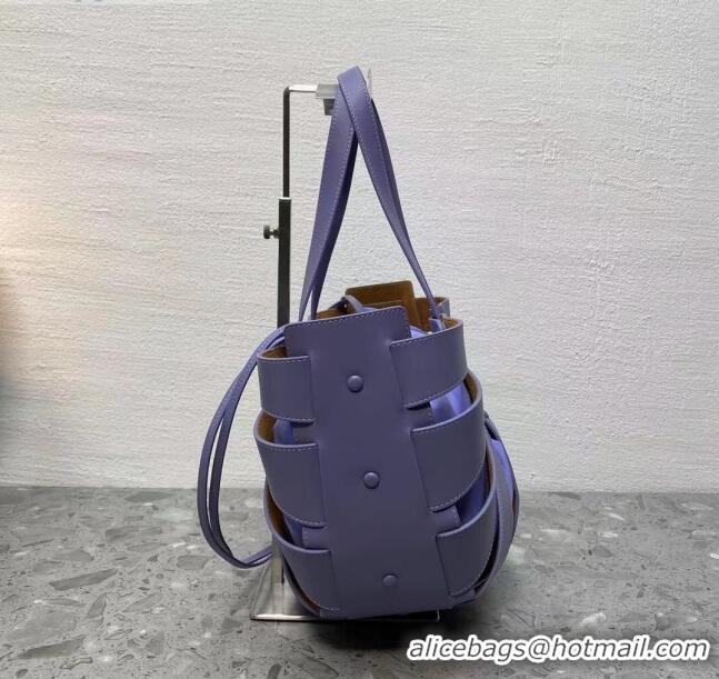 Inexpensive Bottega Veneta Medium The Shell Pouch Cut out Shoulder Bag BV2358 Purple 2020