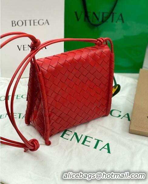 Best Price Bottega Veneta The Small Fold Crossbody Bag BV0501 Red 2021