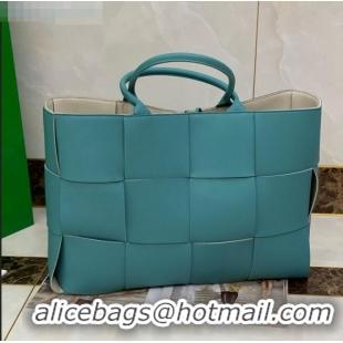 Super Quality Bottega Veneta Maxi Arco Tote Bag in Woven Lambskin BV0512 Blue 2021