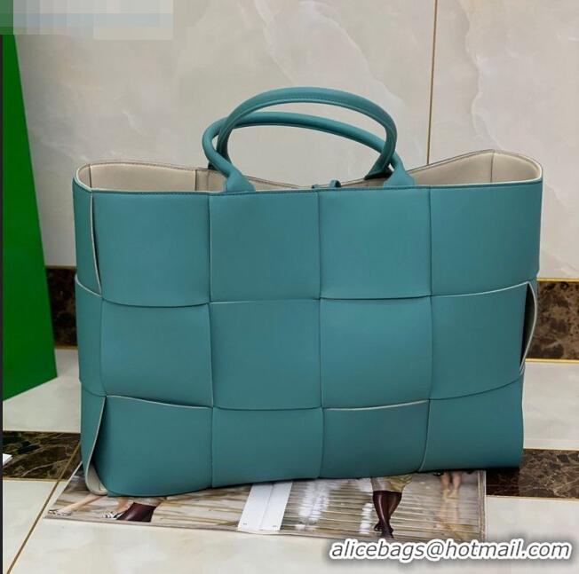 Super Quality Bottega Veneta Maxi Arco Tote Bag in Woven Lambskin BV0512 Blue 2021