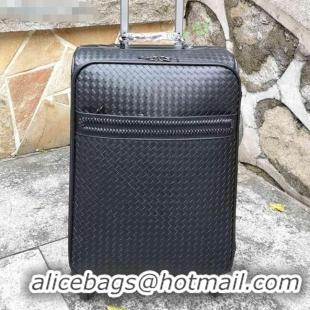 Classic Bottega Veneta Woven Luggage 20 inches BV2518 Black 2021