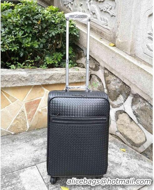 Classic Bottega Veneta Woven Luggage 20 inches BV2518 Black 2021