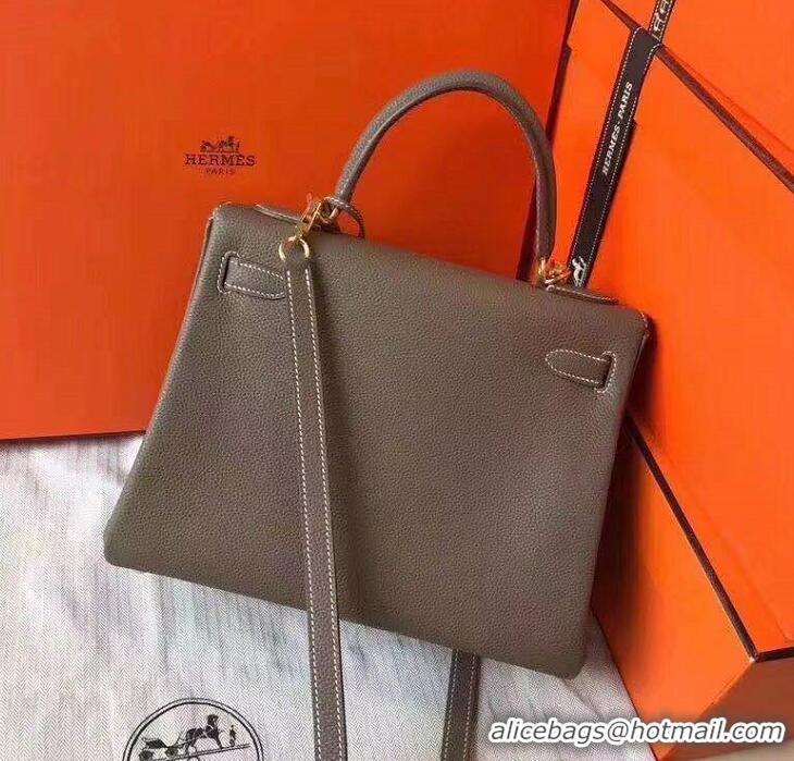 New Design Hermes Kelly 35cm In Original Leather K35 Khaki Gold