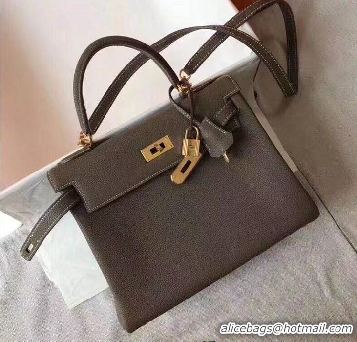 New Design Hermes Kelly 35cm In Original Leather K35 Khaki Gold