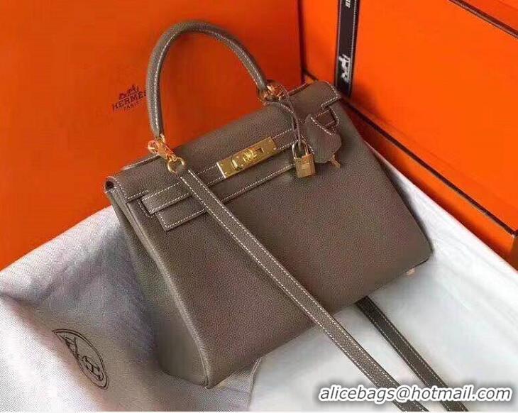 New Design Hermes Kelly 35cm In Original Leather K35 Khaki Gold